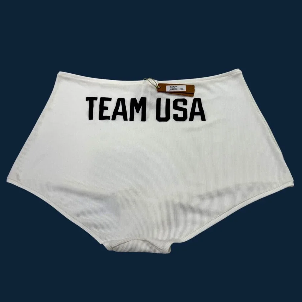 SKIMS Soft Lounge Bralette +‎ Boy Short Set Team USA White 4X - Picture 5 of 11